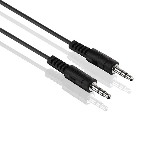 HDSupply LP-AC010-020 Câble de Connexion Audio stéréo 3,5 mm mâle à 3,5 mm mâle 2,00 m, Noir