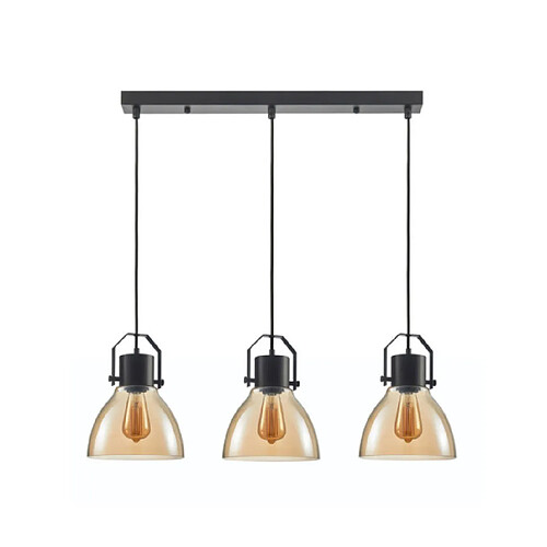 Luminaire Center Suspension Darlena Acier Noir