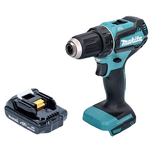 Makita DDF 485 Y1 Perceuse-visseuse sans fil 18 V 50 Nm Brushless + 1x batterie 1,5 Ah - sans chargeur