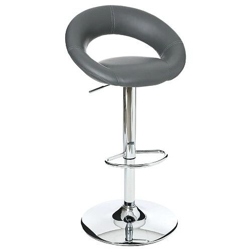 Atmosphera, Createur D'Interieur Lot de 2 tabourets de bar Sasha - gris - Atmosphera