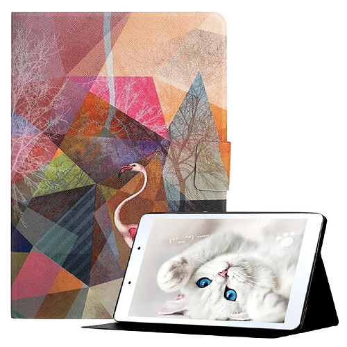 Etui en PU Porte-cartes à motif marbré multicolore pour votre Samsung Galaxy Tab A7 Lite 8.7 pouces T220/T225