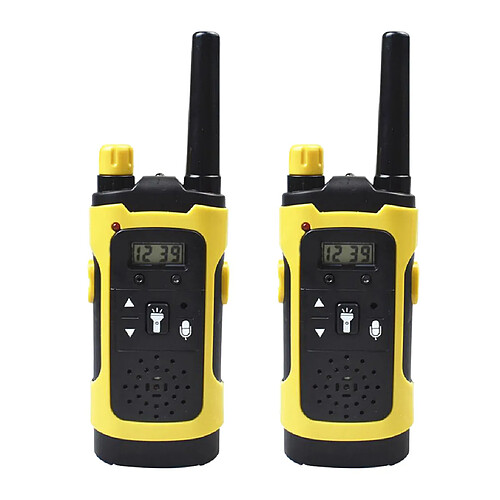 2pcs Talkie-walkie Intérieur Extérieur Enfants Enfants Jouet Jaune