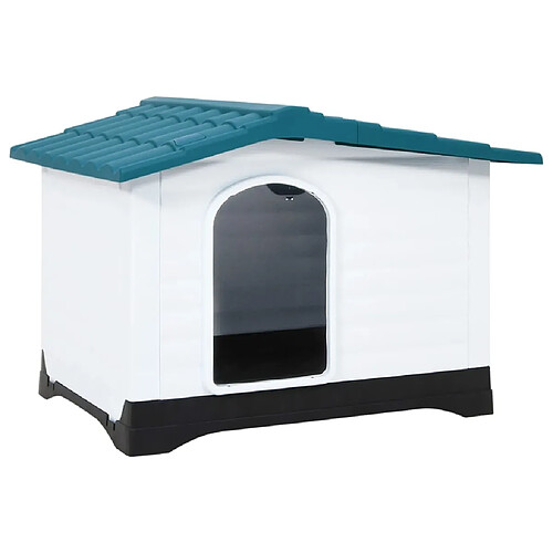 vidaXL Niche pour chien Bleu 90,5x68x66 cm Polypropylène