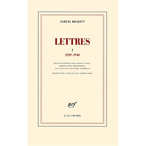 Lettres. Vol. 1. 1929-1940 · Occasion