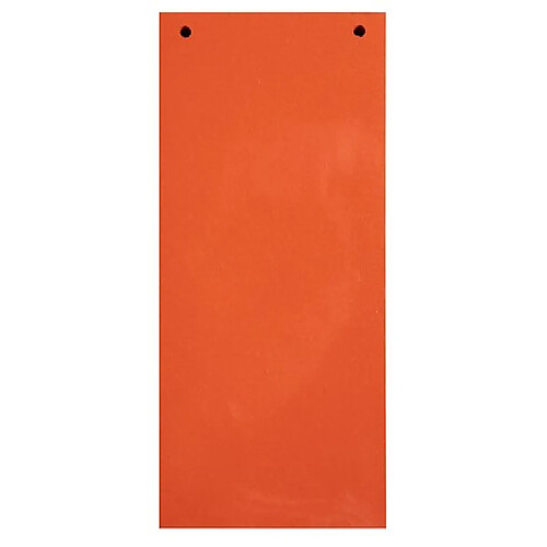 Exacompta Paquet 100 fiches intercalaires horizontales unies perforées Forever - 105x240mm - Orange - Lot de 7