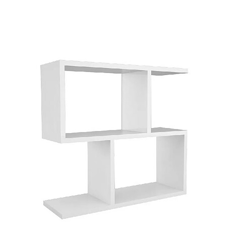 EPIKASA Table Basse Jennifer, Blanc, Panneau d'Aggloméré Mélaminé, 60x20x60 cm