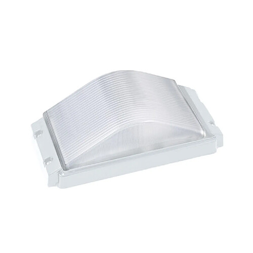 HOROZ ELECTRIC Hublot rectangulaire blanc 60W (Eq. 12W FLC - 8W LED) IP54 E27 Dim. 265x130x100mm