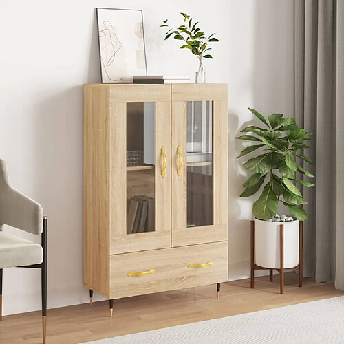 vidaXL Buffet haut chêne sonoma 69,5x31x115 cm bois d'ingénierie