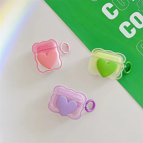 GUPBOO Airpods Coque Housse Étui Protecteur Compatible pour AirPods Pro-petit amour tridimensionnel frais