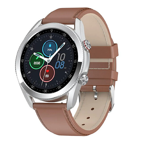 Universal Montre intelligente pour homme ECG Bluetooth appelé IP68 étanche surveillance du rythme cardiaque lecteur de musique montre intelligente (marron)