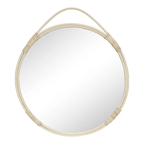 Mes Miroir rond 50x2x50 cm en rotin naturel