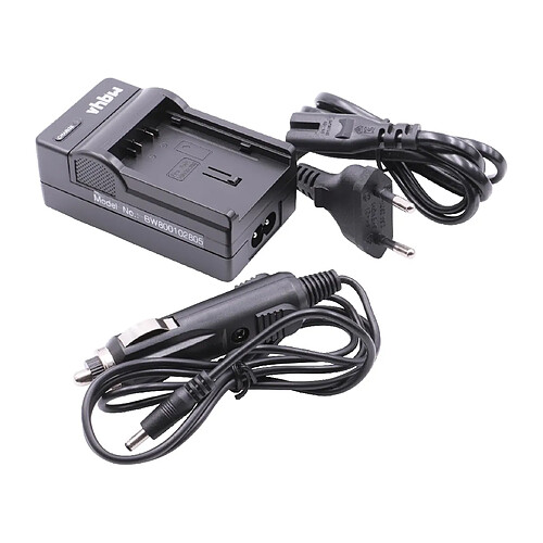 Vhbw Chargeur avec adaptateur secteur + allume-cigare pour batteries PANASONIC VW-VBN130, VW-VBN260, se trouvant dans HDC-SD1, HDC-SD5, HDC-SD9 etc.