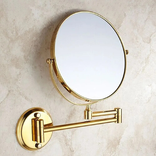 Universal Miroir de maquillage pliant dans la salle de bains, miroir de beauté rétractable dans la salle de bains de l'hôtel, loupe amovible double face.