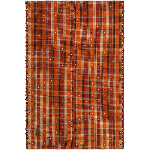 Vidal Tapis de laine 214x140 orange Jajim