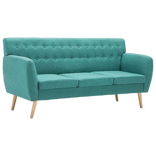 Maison Chic Canapé à 3 places,Canapé droit,Sofa de Salon,Banquette revêtement en tissu 172x70x82 cm vert -GKD802713