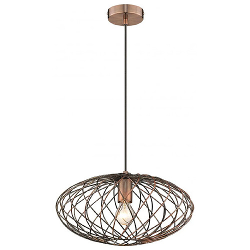 Luminaire Center Suspension Cuivre antique WHITBY L40 1 Lumières