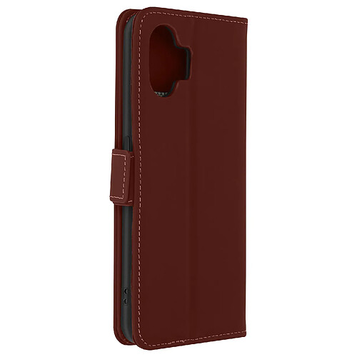 Avizar Housse pour Nothing Phone 2 Cuir Véritable Portefeuille Leather Cover Marron