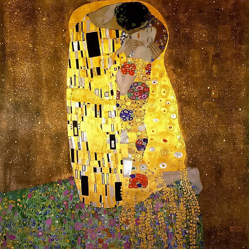 EPIKASA Impression sur Toile Le baiser de Klimt