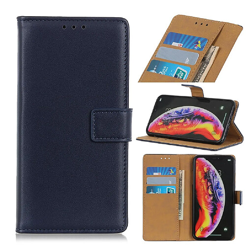 Etui en PU avec un support bleu foncé pour votre Samsung Galaxy A40