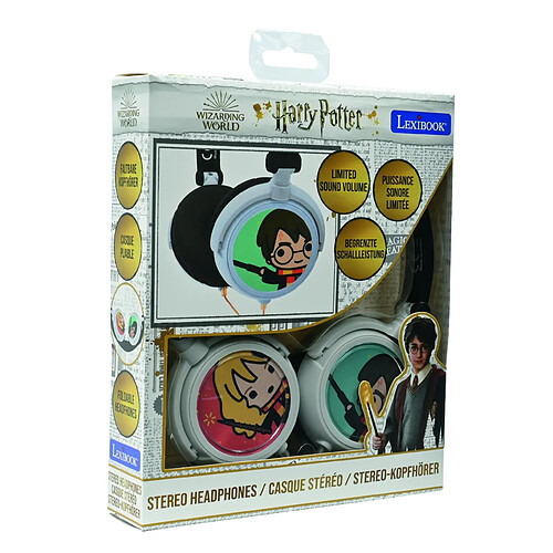 Lexibook Casque stéréo filaire pliable Harry Potter avec limitation de volume d'écoute