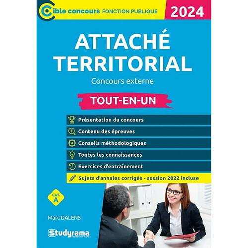 Attaché territorial, concours externe : cat. A : tout-en-un, 2024