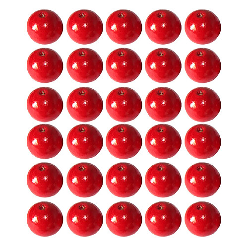 50pcs rond en bois perles diy bijoux collier artisanat faisant 18mm rouge