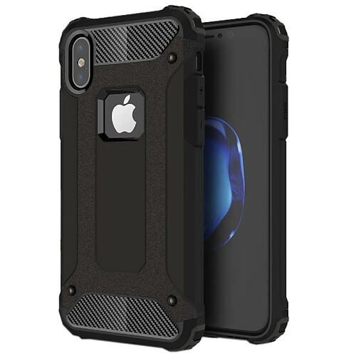 Wewoo Coque renforcée noir pour iPhone X Armure Magique TPU + PC Combination Case