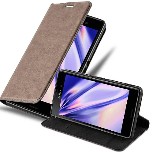 Cadorabo Coque Sony Xperia M4 AQUA Etui en Brun