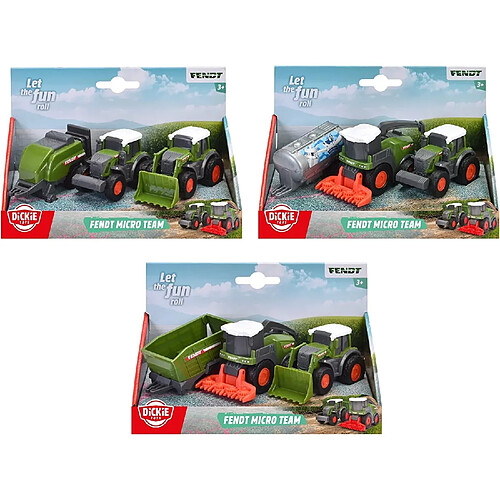 Dickie Véhicule Fendt Micro Team, assortiment