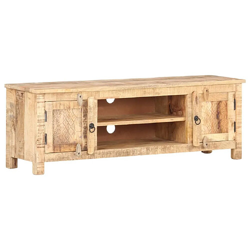 Maison Chic Meuble TV scandinave - Banc TV pour salon 120x30x40 cm Bois de manguier brut -MN61337