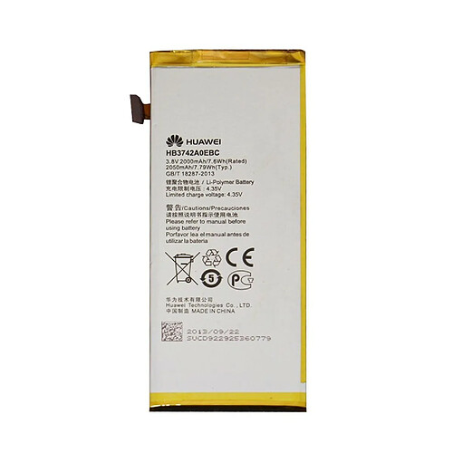 Remplacement batterie original Huawei HB3742A0EBC 2000mAh Huawei Ascend P6