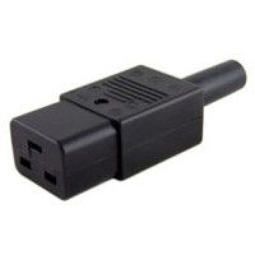 Disney Microconnect C19PLUG Coupleur C19 Noir câble électrique - cables électriques (Femelle, Coupleur C19, Droit, Noir)