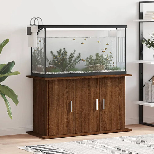 vidaXL Support d'aquarium chêne marron 101x41x58 cm bois d'ingénierie