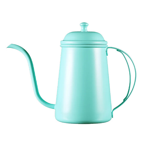 cafetière inox infuseur main goutte à goutte bec étroit bouilloire 700ml vert menthe