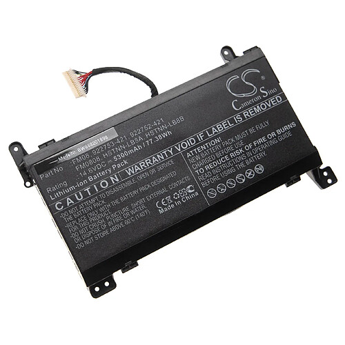 vhbw Batterie compatible avec HP Omen 17-AN121NV, 17-AN122UR, 17-AN126NS, 17-AN127NS, 17-AN188NR laptop (5300mAh, 14,6V, Li-Ion, avec 16 Pins)