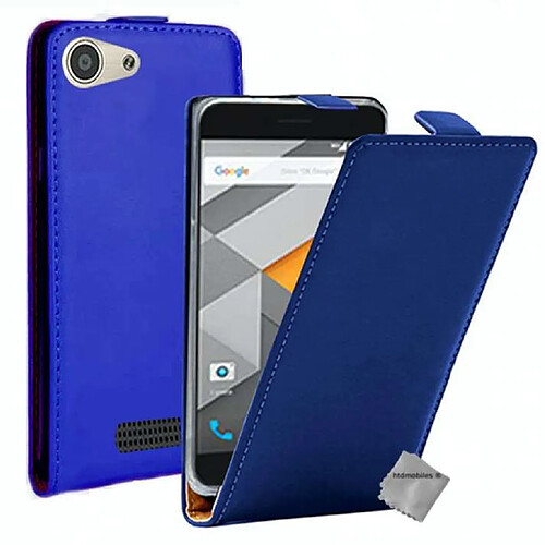 Htdmobiles Housse etui PU cuir fine pour SFR Startrail 8 + film ecran - BLEU