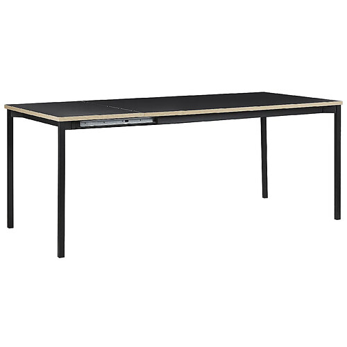 Beliani Table de salle à manger extensible noire 140 / 190 x 90 cm AVIS