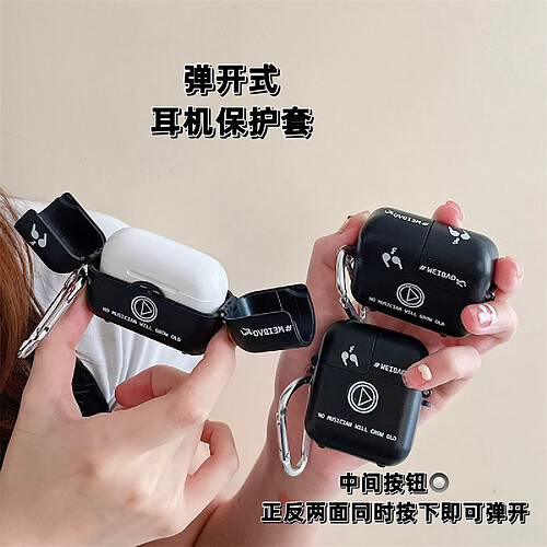 GUPBOO Airpods Coque Housse Étui Protecteur Compatible pour AirPods Pro-Ins fille dure anglaise littéraire