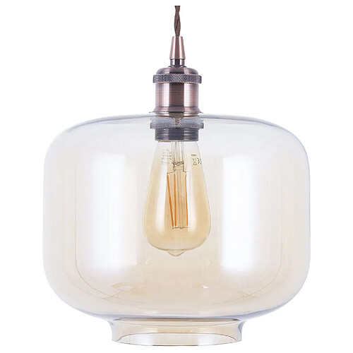 Beliani Lampe suspension LANATA Verre Transparent