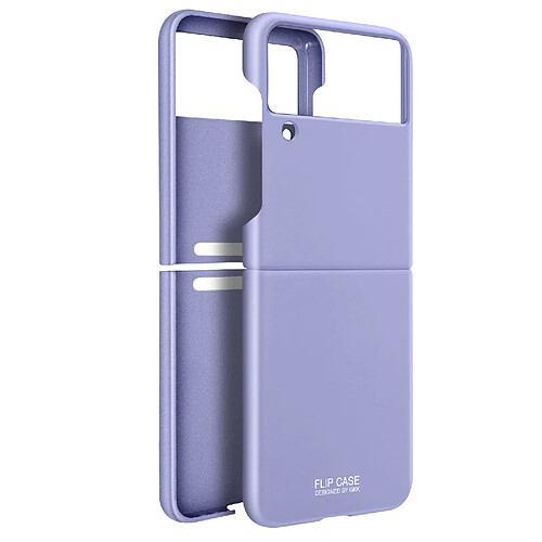 Avizar Coque Samsung Z Flip 3 en 2 Parties Rigide Bande Antidérapante Violet