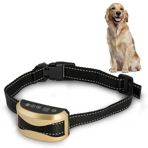 Idmarket Collier anti aboiement pour chien 3 modes son, vibration et choc boîtier rechargeable