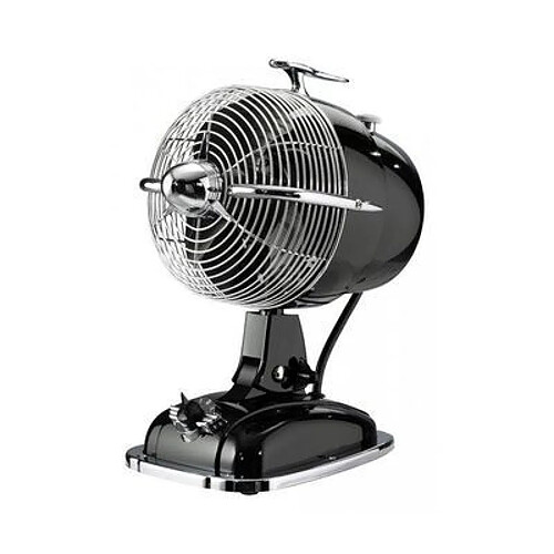 Boutica-Design Ventilateur de table RetroJet Noir Chromé - CASAFAN -