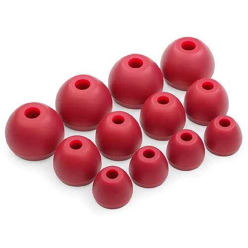 OKULI 12 x Écouteurs en Silicone Embouts d'oreilles pour BEATs Flex, Tour 2.0 Casque Écouteurs en Rouge