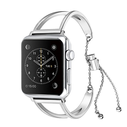 Wewoo Bracelet en forme de lettre V avec bracelet en acier et boucle en acier inoxydable pour Apple Watch séries 3 et 2 et 1 de 38 mm (argent)