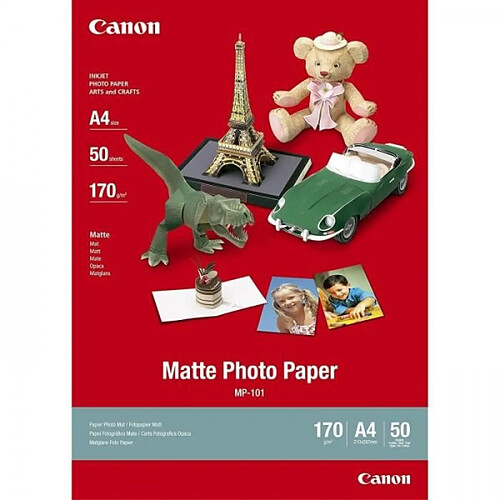 Cartouche d'Encre - Imprimante CANON Papier photo A4 MP-101 Mat 170gr 50 feuilles