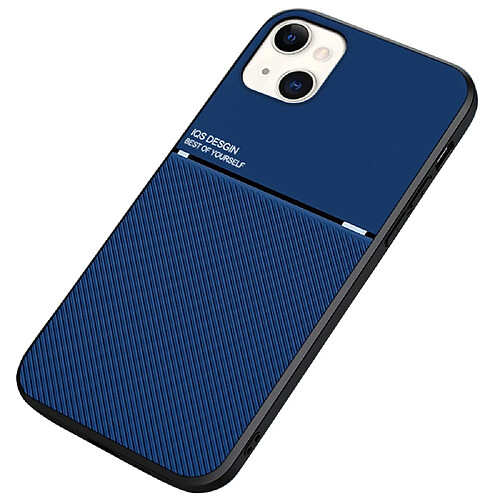 Coque en TPU + PU poids léger, antichoc bleu pour votre iPhone 13 6.1 pouces