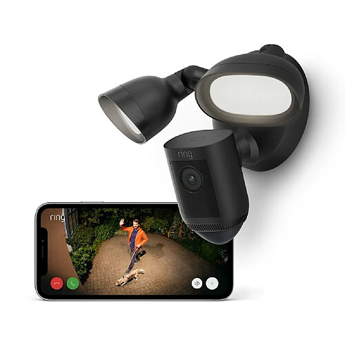 Découvrez Ring Floodlight Cam Wired Pro par , Vidéo HDR 1080p, détection de mouvements 3D, vue aérienne, installation raccordée, Avec essai gratuit de 30 jours à l'abonnement Ring Protect, Noir