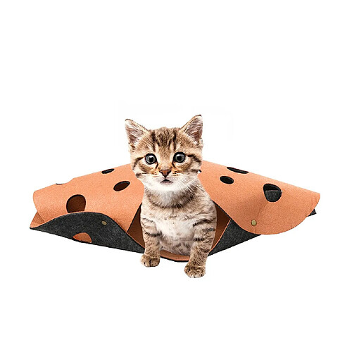 Universal Tunnel pour chat Passage Feutre amovible et lavable Nid pour chat Jouets pour animaux de compagnie Tubes pour animaux de compagnie Jouets pliables Jouets pour chats à l'intérieur et à l'extérieur |