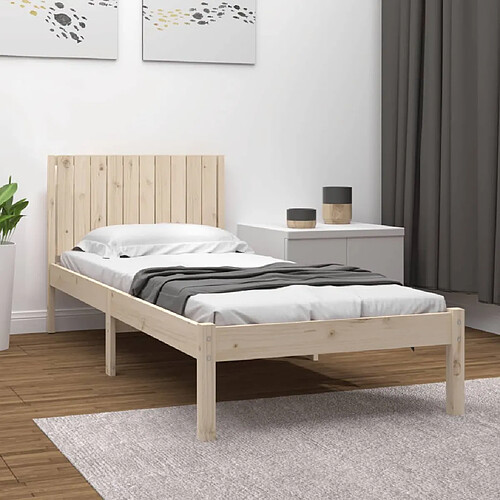 vidaXL Cadre de lit sans matelas 100x200 cm bois massif de pin