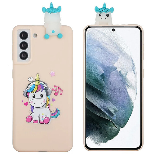 Coque en TPU antichoc, anti-rayures avec motif mini figurine Cheval et musique pour votre Samsung Galaxy S22 5G